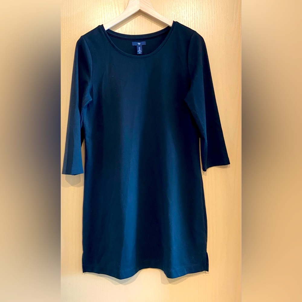 Gap black sweater dress 3/4 length sleeves